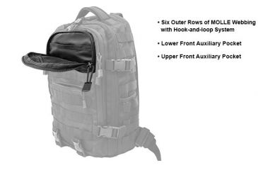 Image of Leapers UTG Ambi 24/7 Cross Body Shoulder Vital Sling Pack,Black PVC-SP247B