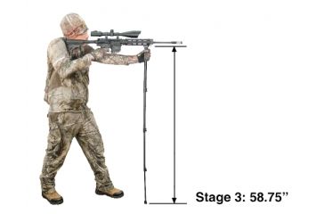 Image of Leapers UTG Monopod with V-Rest and Camera Adaptor, 20.5in. to 58.75in., _x000D_ TL-MP150Q