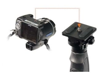 Image of Leapers UTG Monopod with V-Rest and Camera Adaptor, 20.5in. to 58.75in., _x000D_ TL-MP150Q