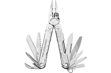 Image of Leatherman Rebar Multi-Tool, 2.9in, 420HC Stainless Steel Blade, Stainless Steel Handle, 831548