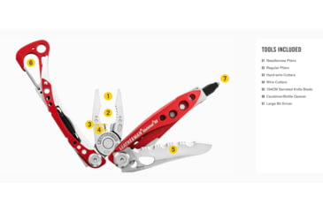Image of Leatherman Skeletool RX No Sheath Knife, Red, 832306