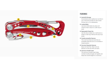 Image of Leatherman Skeletool RX No Sheath Knife, Red, 832306