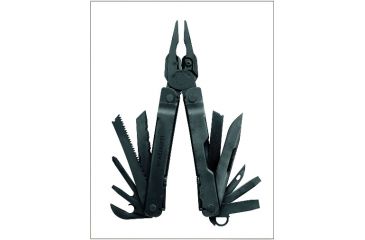 Image of Leatherman Supertool 300 Black Oxide w/ Sheath, Open