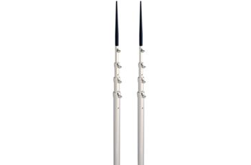 Image of Lee's Tackle Bright Silver Black Spike Telescopic Poles f/Sidewinder 16.5' 40169