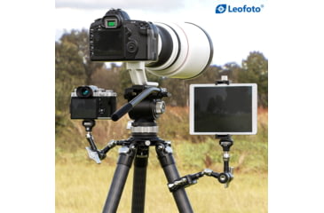 Image of Leofoto AM-5 Kit Versa Magic Arm Heavy-Duty w/Anti-Twist Adapter, 1/4th Mounting Screws, Black, AM-5-KIT