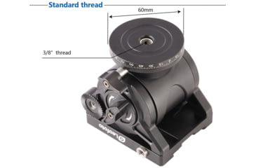 Image of Leofoto BV-10 Fluid Head for Optics up to 11 lb w/Handle, Arca Compatible, Black, BV-10