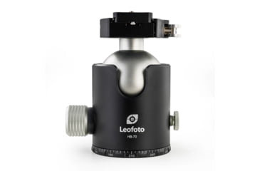 Image of Leofoto HB-70LR 70mm Pro Heavy-Duty Ball Head w/Quick Release Plate, Black, HB-70LR
