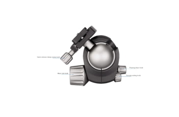 Image of Leofoto LH-40 Series Low Profile Ball Head &amp; QR Plate, Arca, Black, LH-40