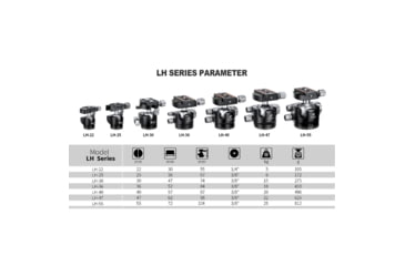 Image of Leofoto LH-40 Series Low Profile Ball Head &amp; QR Plate, Arca, Black, LH-40
