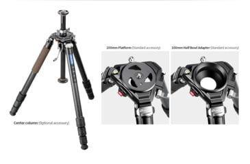 Image of Leofoto LN-404C Heavy Duty Tripod w/ 100mm Bowl/Platform &amp; Bag, Black, LN-404C