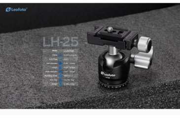 Image of Leofoto LS-223C X Version Mini Ranger Series Tripod, Ballhead Set, Black, LS-223CX+LH-25