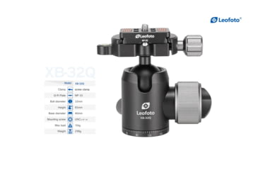 Image of Leofoto LX-225CT/XB-32Q Reversible Travel Tripod w/ Ball Head Set, Black, LX-225CT+XB-32Q