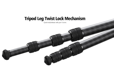 Image of Leofoto SA-404CLX/MA-40X Outdoors Tripod w/ Rapid Lock Ballhead, Black, SA-404CLX+MA-40X