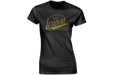 Image of Leupold American Craftsman Premium Short Sleeve Shirt - Womens, Cotton/Poly Blend, Black, Small 175176