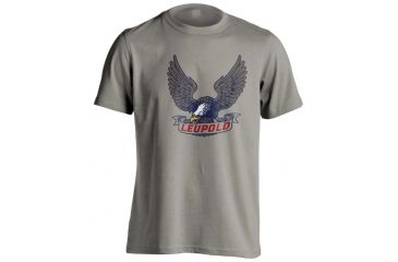 Image of Leupold American Eagle Premium Short Sleeve Shirt - Mens, Cotton/Poly Blend, Stone Gray, Medium 175156