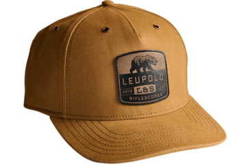 Image of Leupold Brushed Canvas Bear Trucker Hat, One Size, Wheat, 186780