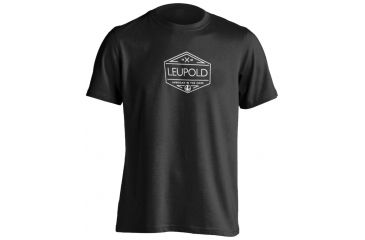 Image of Leupold CORE Badge Premium Short Sleeve Shirt - Mens, Cotton/Poly Blend, Black, Medium 175161