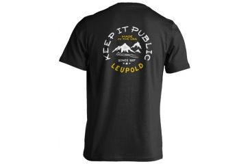 Image of Leupold Keep It Public Short Sleeve Shirt - Mens, Cotton/Poly Blend, Black, Medium 175136