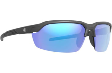 Image of LEU 186754 TRACER MATTE BLACK BLUE MIRROR