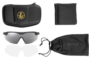 Image of Leupold Sentinel Shooting Glasses, Matte Black Frame, Shadow Gray Flash Lens, 182669