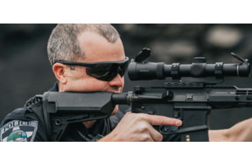 Image of Leupold Sentinel Shooting Glasses, Matte Black Frame, Shadow Gray Flash Lens, 182669