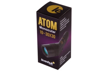 Image of Levenhuk Atom 10-30x30 Monocular, Black, Small, 74096