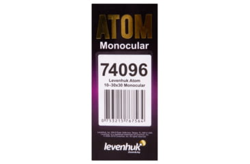 Image of Levenhuk Atom 10-30x30 Monocular, Black, Small, 74096