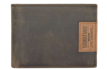 Image of Levis Signature Gold Patch Bifold, Brown, 43797-27IND