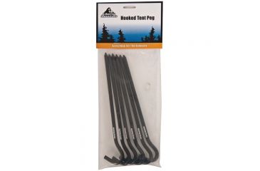 Image of Liberty Mountain Alum Hooked Tent Peg 7'' 6pk 2718  ASSORTED