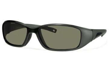 Image of Liberty Sport Suns GLIDE Protective Eyewear Shiny Gunmetal Frame,Grey/Green w. silver flash Lens, Unisex GLIDEGMTL5717130FP