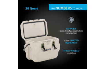 Image of Lifetime Products 28 Quart High Performance Cooler, Pumice/Green, 91178