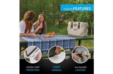 Image of Lifetime Products 28 Quart High Performance Cooler, Pumice/Green, 91178