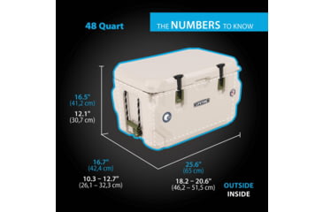 Image of Lifetime Products 48 Quart High Performance Cooler, Pumice/Green, 91074