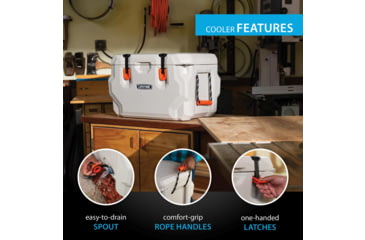 Image of Lifetime Products 48 Quart High Performance Cooler, Pumice/Green, 91074