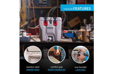 Image of Lifetime Products 5-Gallon Multi-Purpose Water Cooler, Khaki/Red, 91230
