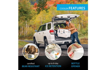 Image of Lifetime Products 65 Quart High Performance Cooler, Khaki/Red, 91070