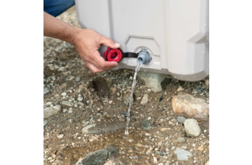 Image of Lifetime Products 65 Quart High Performance Cooler, Khaki/Red, 91070