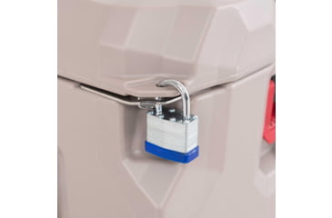 Image of Lifetime Products 65 Quart High Performance Cooler, Khaki/Red, 91070