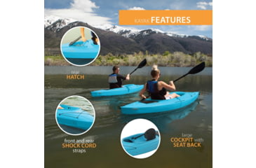 Image of Lifetime Products Payette 98 Sit-In Kayak w/Paddle, Glacier Blue, 90692