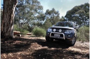 Image of Lightforce Performance Lighting LED 180mm Round LED driving light 70W 5000K combo, Black CBLED180C