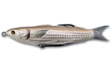 Image of Live Target Mullet Hollow Body Topwater Lure, 6/0 SW Hooks, Floating, Natural/Brown, 1/2oz, 4 1/2in, MUH115T723