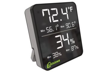 Image of Lockdown Digital Hygrometer, Black/Silver, 1116774