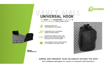 Image of Lockdown SecureWall, Universal Hook, 1160811