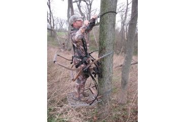 Image of Lone Wolf Treestands Assault Hand Climber Combo Tree Stand, Gray ASHCC
