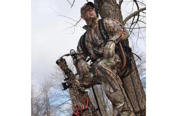 Image of Lone Wolf Treestands Wide Sit and Climb II Combo Tree Stand, Gray WSCC II
