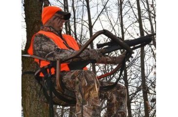 Image of Lone Wolf Treestands Wide Sit and Climb II Combo Tree Stand, Gray WSCC II