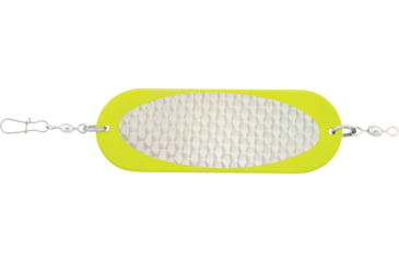 Image of Luhr Jensen 4/0 Jensen Trout &amp; Kokanee Dodger, Chartreuse / Silver Prism-Lite, 5100-040-0158