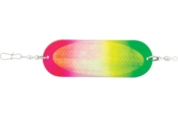 Image of Luhr Jensen 4/0 Jensen Trout &amp; Kokanee Dodger, Green Rainbow / Fishscale, 5100-040-0497