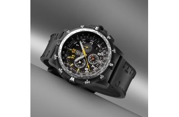 Image of LUMINOX Recon Leader Chronograph Watch, Black/White/Yellow, 46mm A.8841.KM