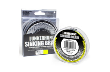 Image of Lunkerhunt Sinking Braid Line, Fluorescent Yellow, 150 yds &amp; 20 lbs, HVSB03